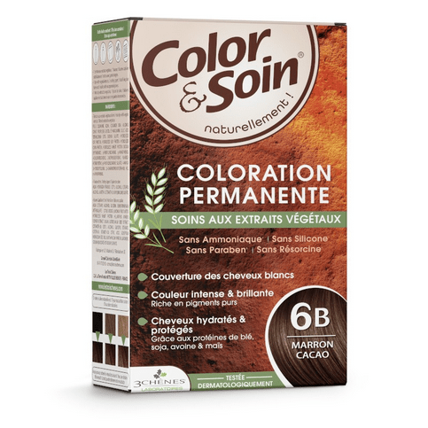 Permanent hair dye 6B cocoa brown Color&Soin LES 3 CHENES - Maple Wellness Supplements