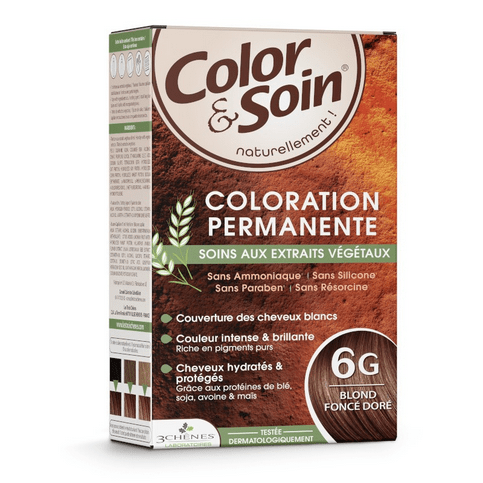 Permanent hair dye 6G dark golden blond Color&Soin LES 3 CHENES - Maple Wellness Supplements