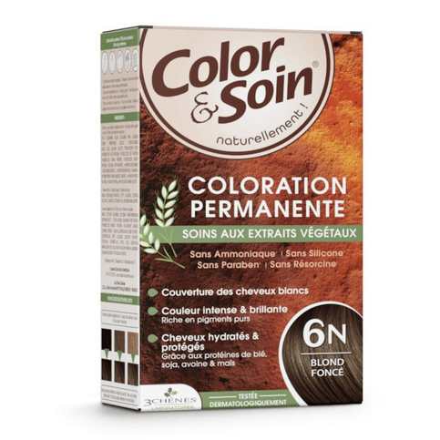Permanent hair dye 6N dark blond Color&Soin LES 3 CHENES - Maple Wellness Supplements