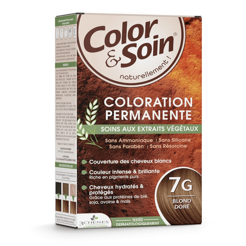 Permanent hair dye 7G golden blond Color&Soin LES 3 CHENES - Maple Wellness Supplements