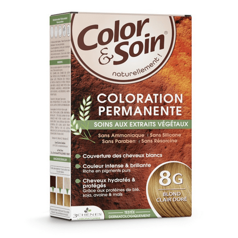 Permanent hair dye 8G light golden blond Color&Soin LES 3 CHENES - Maple Wellness Supplements