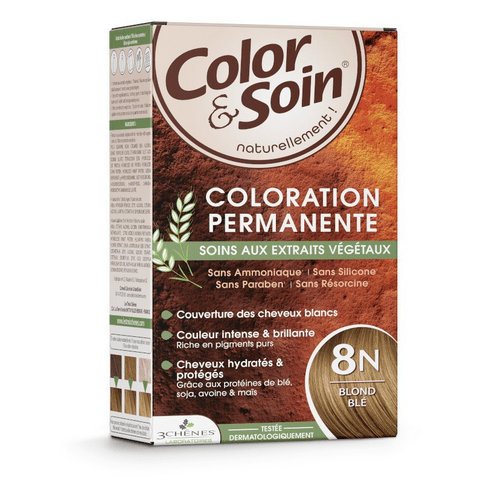 Permanent hair dye 8N flour blond Color&Soin LES 3 CHENES - Maple Wellness Supplements