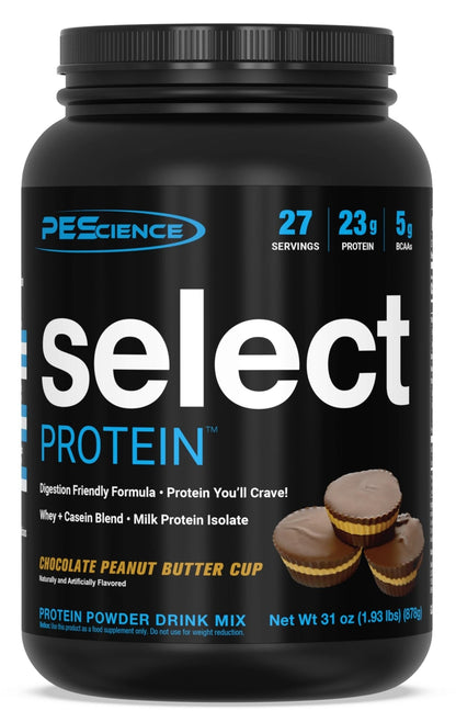 PEScience Select Low Carb Protein Powder, Chocolate Peanut Butter Cup, 27 Serving - Maple Wellness Supplements