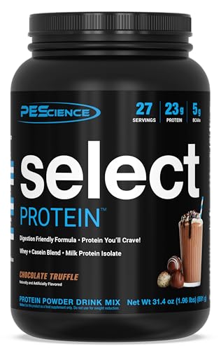 PEScience Select Low Carb Protein Powder, Chocolate Truffle, 27 Serving, Keto Friendly - Maple Wellness Supplements