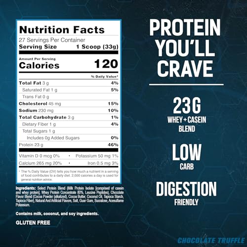 PEScience Select Low Carb Protein Powder, Chocolate Truffle, 27 Serving, Keto Friendly - Maple Wellness Supplements
