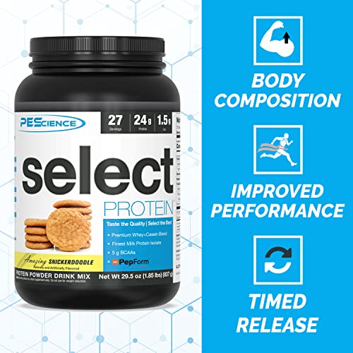 PEScience Select Low Carb Protein Powder, Snickerdoodle, 27 Serving, Keto Friendly - Maple Wellness Supplements