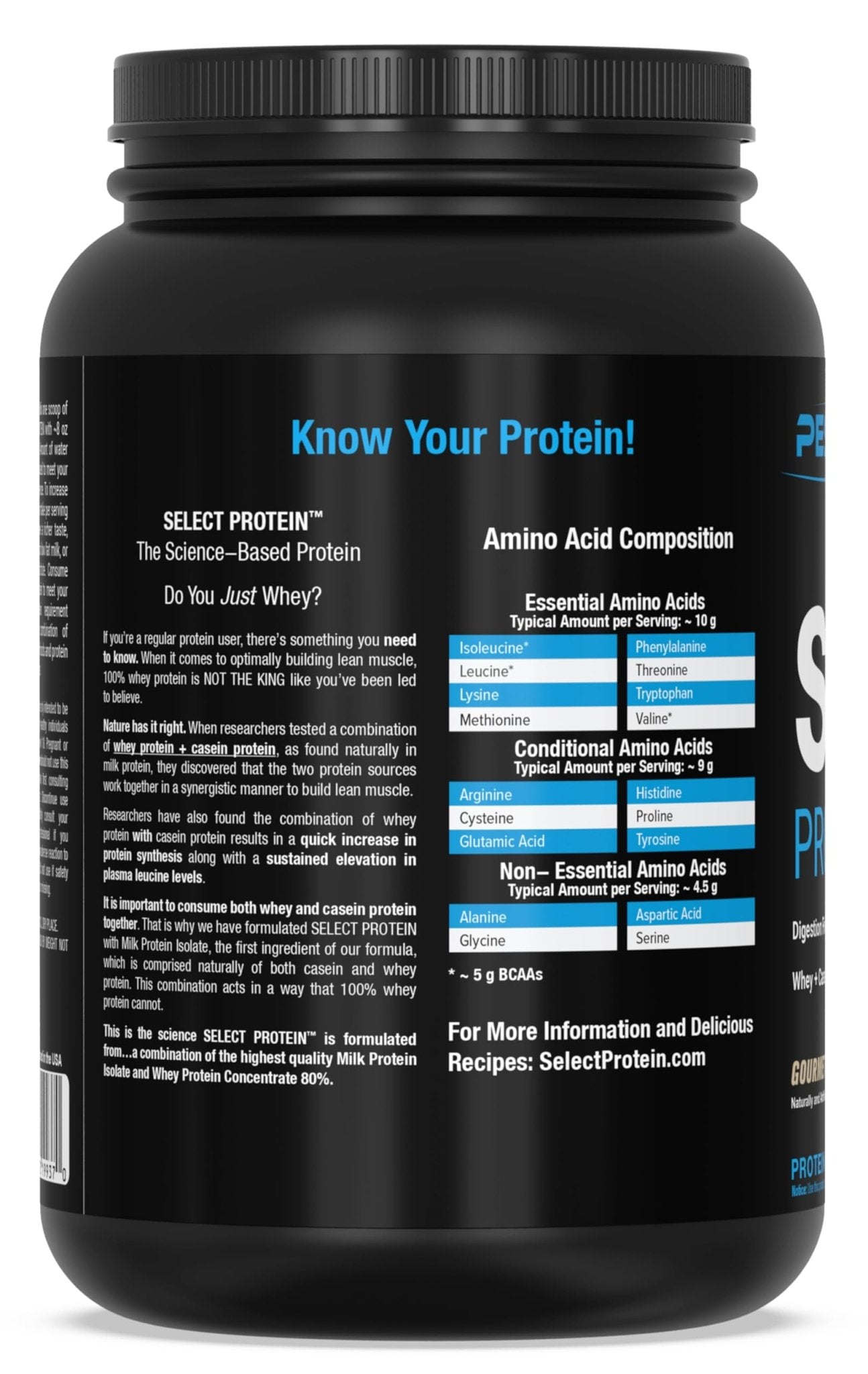 PEScience Select Protein Powder, Whey and Casein Blend, Lean Protein Powder for Women and Men, Low Calorie, Low Carb, Keto Friendly, Gluten Free, Gourmet Vanilla - 27 Servings - Maple Wellness Supplements