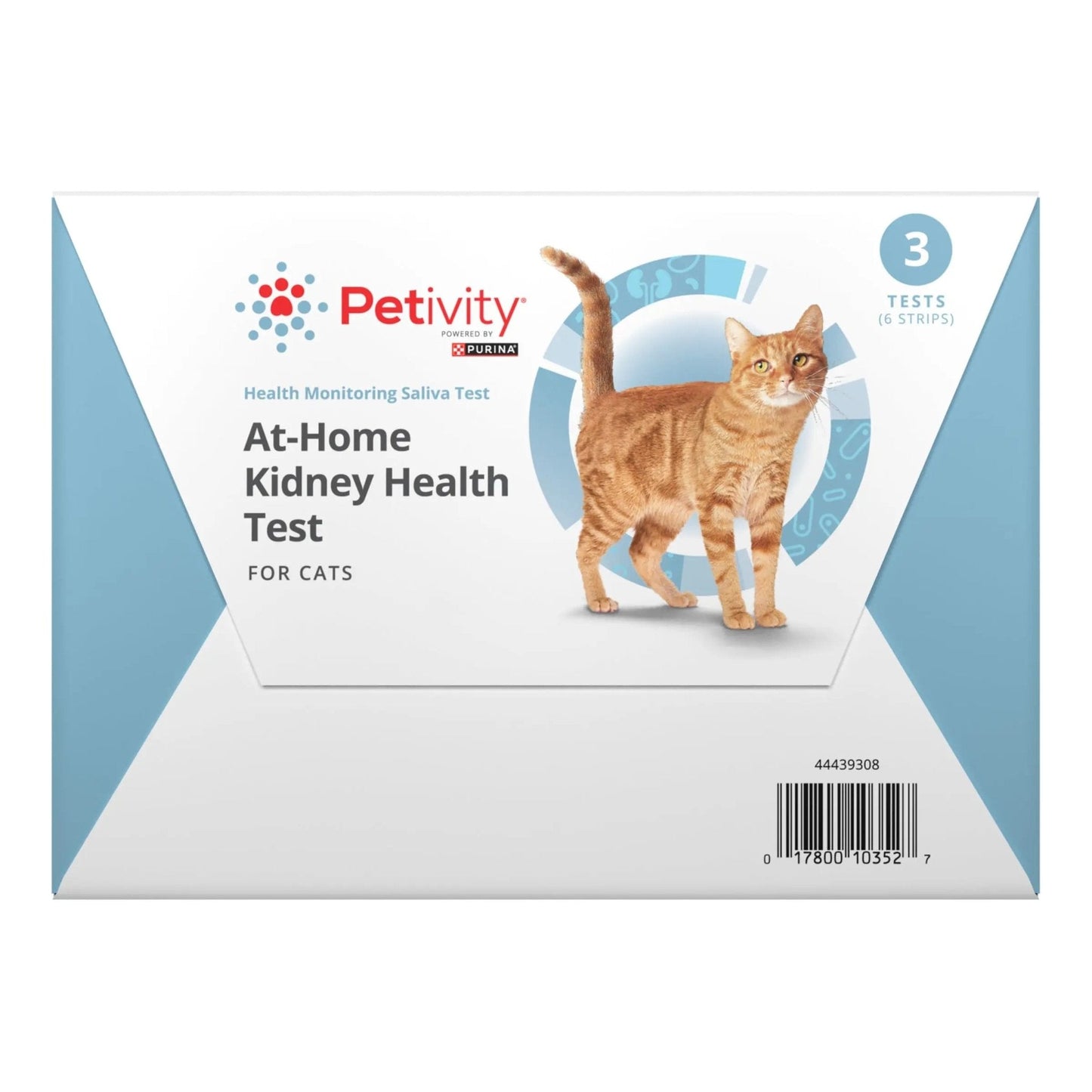 Petivity At-Home Kidney Health Test Kit for Cats — Quick Saliva Urea Test (2-Minute Home Check), Powered by Purina — Help Detect Early Kidney Changes - (Pack of 3) - Maple Wellness Supplements
