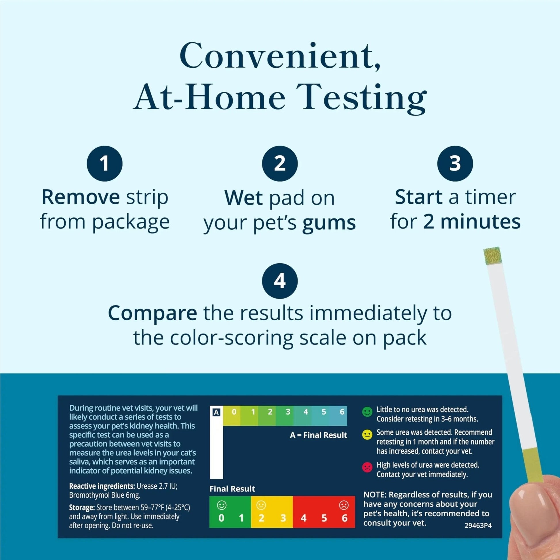 Petivity At-Home Kidney Health Test Kit for Cats — Quick Saliva Urea Test (2-Minute Home Check), Powered by Purina — Help Detect Early Kidney Changes - (Pack of 3) - Maple Wellness Supplements
