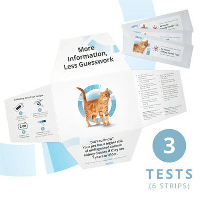 Petivity At-Home Kidney Health Test Kit for Cats — Quick Saliva Urea Test (2-Minute Home Check), Powered by Purina — Help Detect Early Kidney Changes - (Pack of 3) - Maple Wellness Supplements