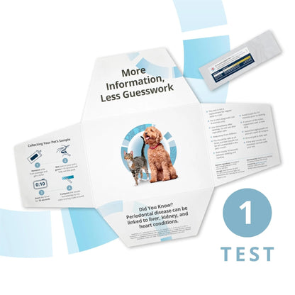 Petivity At-Home Oral Health Test for Cats & Dogs — 10-Second Dental Check Kit by Purina — Simple Saliva Swab to Detect Bad Breath & Gum Issues - (Pack of 1) - Maple Wellness Supplements