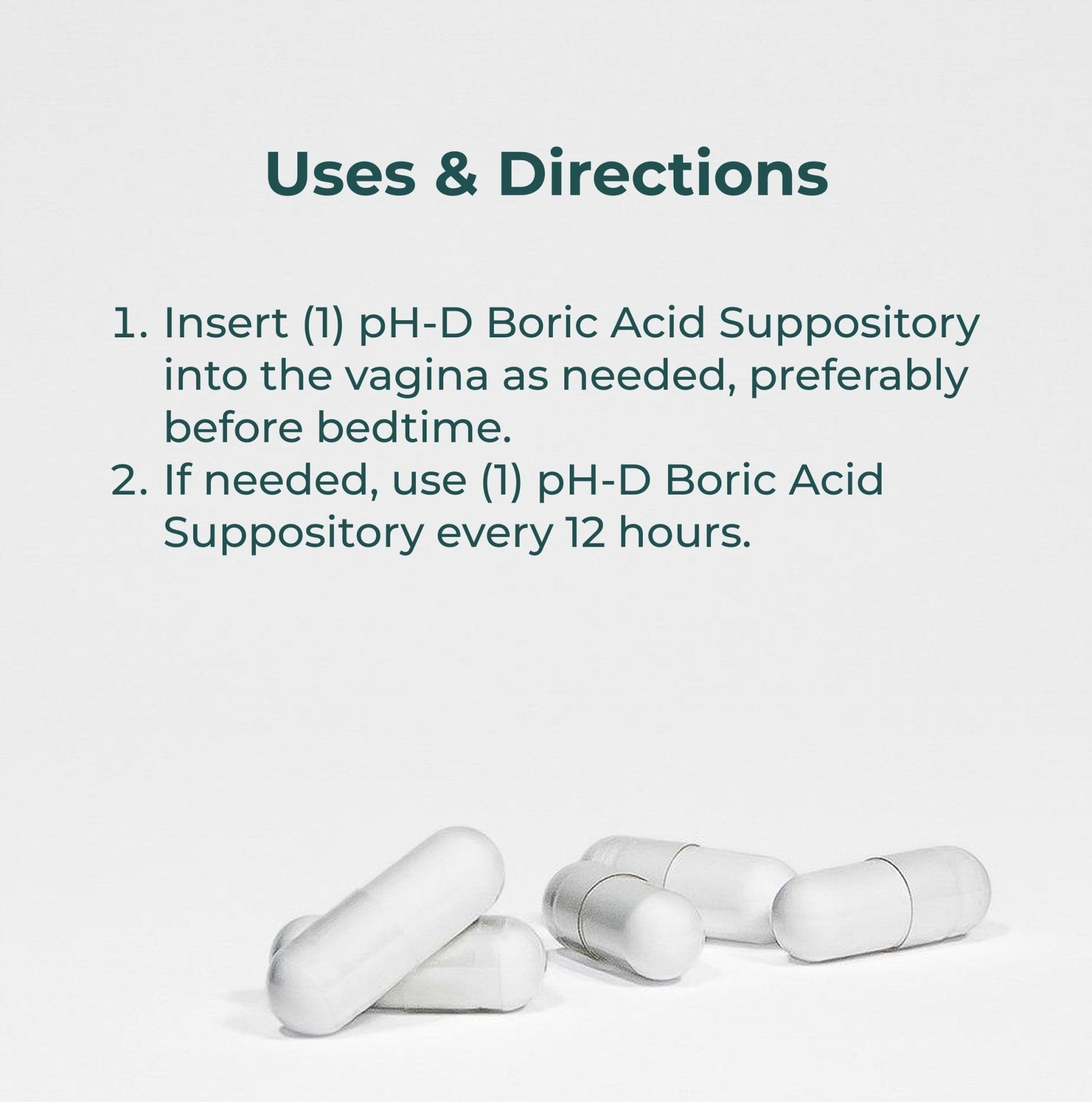 pH-D Feminine Health Support - Boric Acid Starter Bundle - pH-D Boric Acid Vaginal Suppositories 72 Count and 5 Vaginal Suppository Applicators - Maple Wellness Supplements