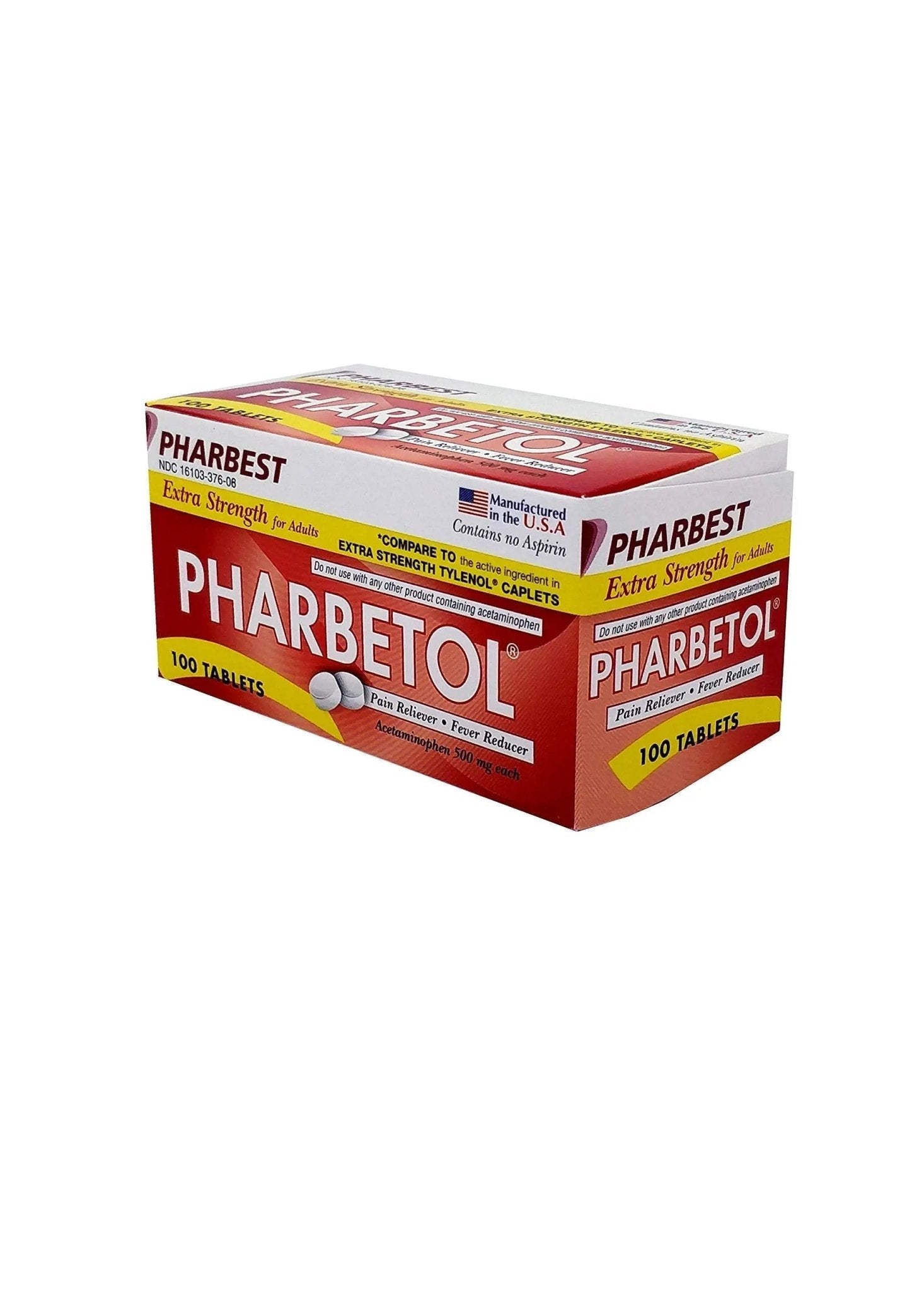 Pharbetol 500mg Extra Strength Tablets 100 Count (Generic Extra Strength) - Maple Wellness Supplements