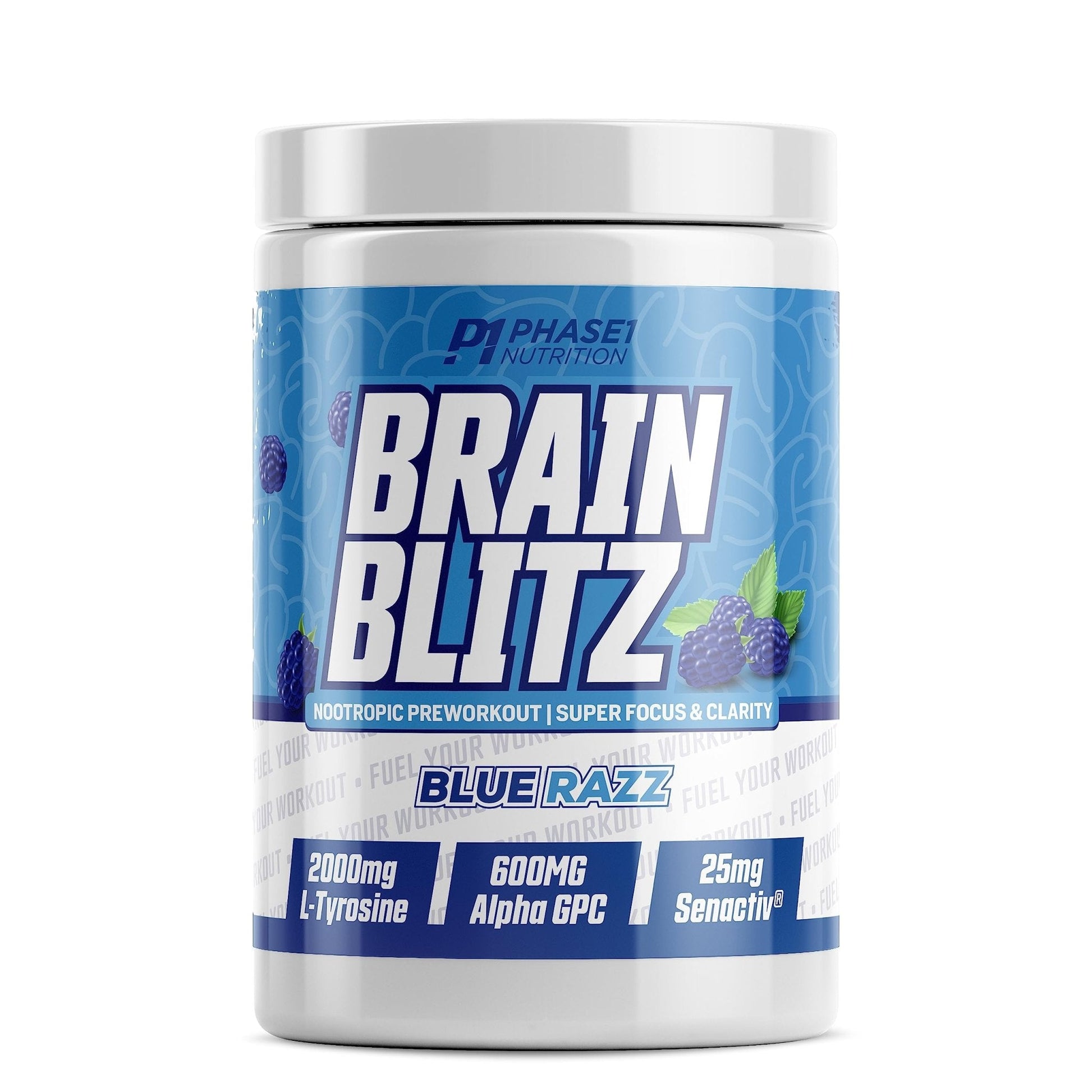 Phase One Nutrition Brain Blitz, Blue Razz - 20 Servings - Maple Wellness Supplements