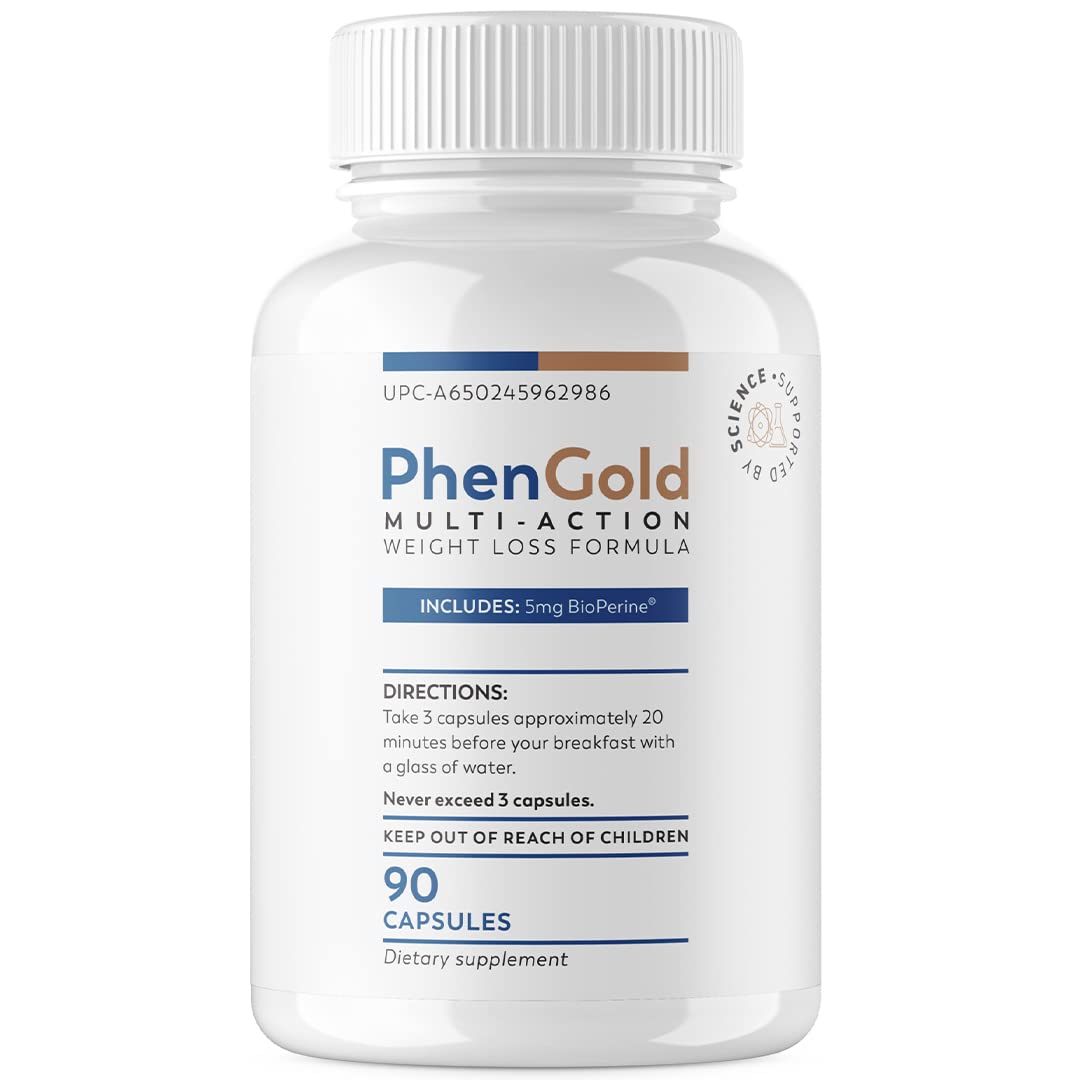 PhenGold Pills, Original Multi-Action Weight Management Formula with Green Tea - Maple Wellness Supplements