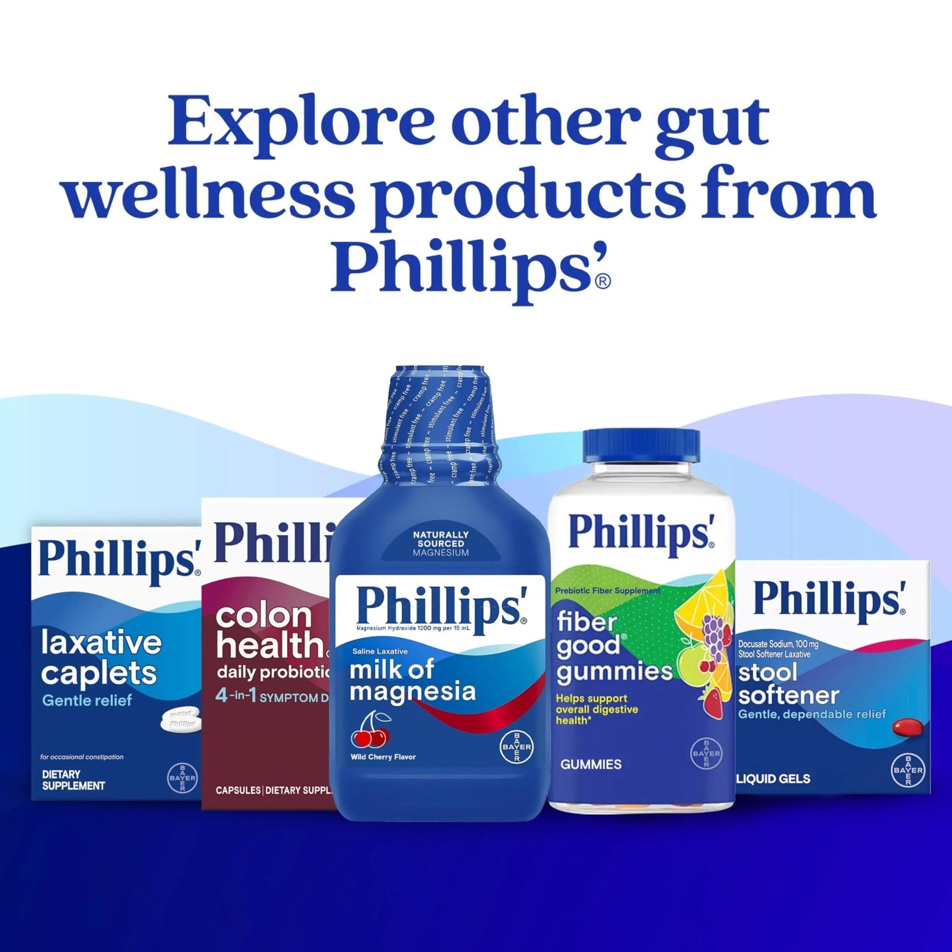 Phillips' Colon Health Daily Probiotic Capsules, 4-in-1 Symptom Defense to help defend against Occasional Gas, Bloating, Constipation, and Diarrhea, Daily Supplement, 60 Count - Maple Wellness Supplements