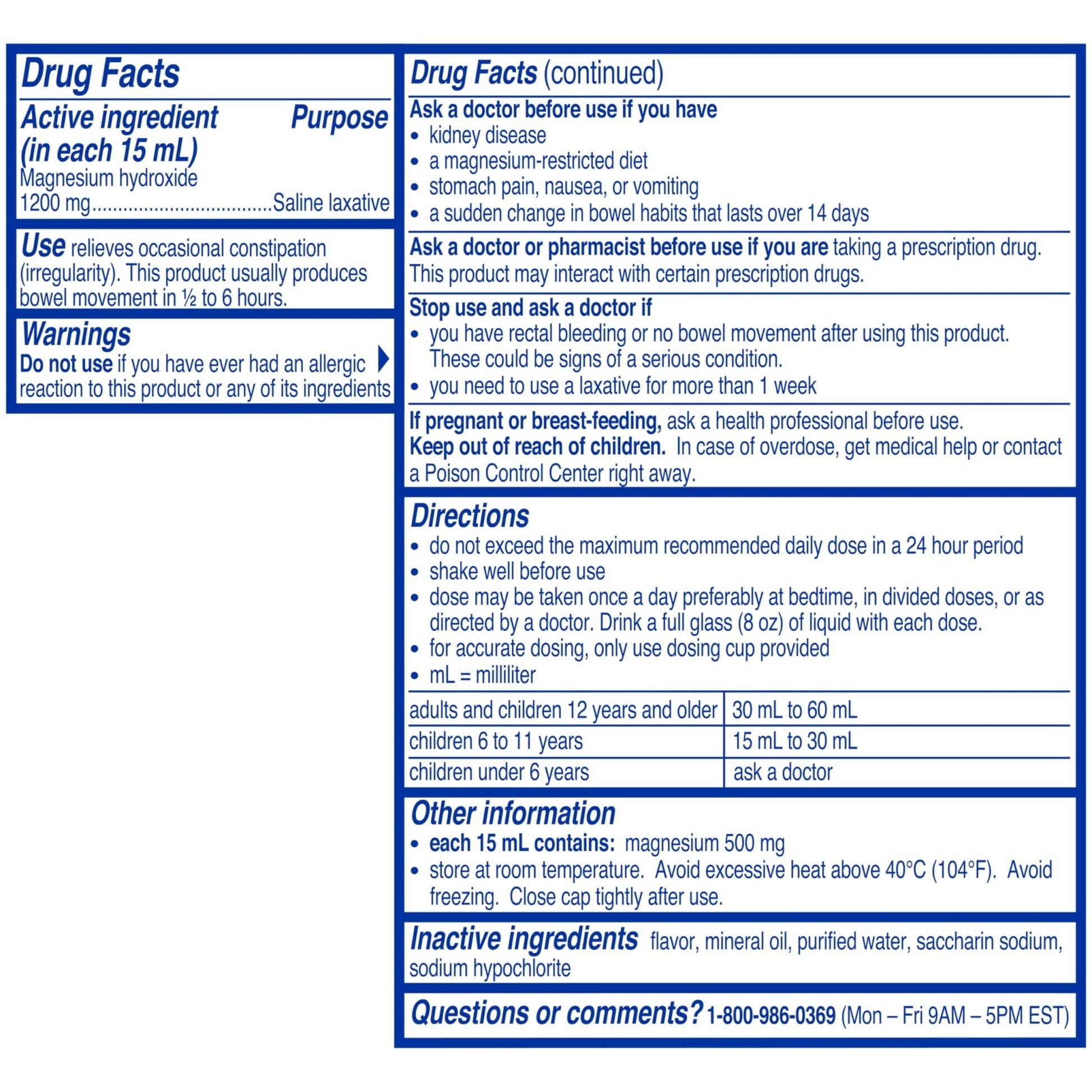 Phillips' Fresh Mint Milk of Magnesia Liquid,26 Fl Oz (Pack of 2) - Maple Wellness Supplements