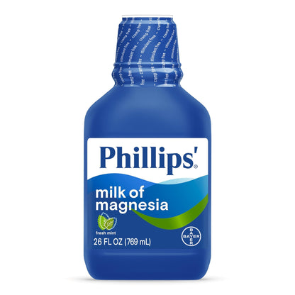 Phillips' Fresh Mint Milk of Magnesia Liquid,26 Fl Oz (Pack of 2) - Maple Wellness Supplements