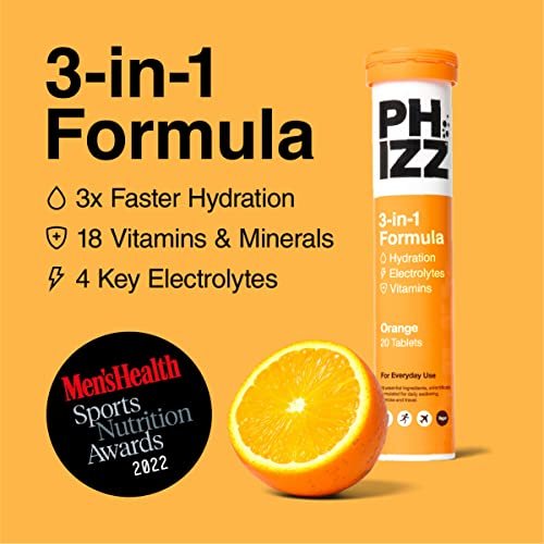 Phizz Electrolytes, Multivitamin & Hydration Tablets - 20 Effervescent Rehydration Electroly - Maple Wellness Supplements