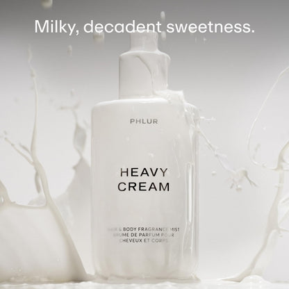 PHLUR Heavy Cream Body Mist, 8 Fl Oz – Hair and Body Perfume for Women, Gourmand Vanilla Body Spray with Marshmallow, Coconut Cream & Citrus Fragrance - Maple Wellness Supplements