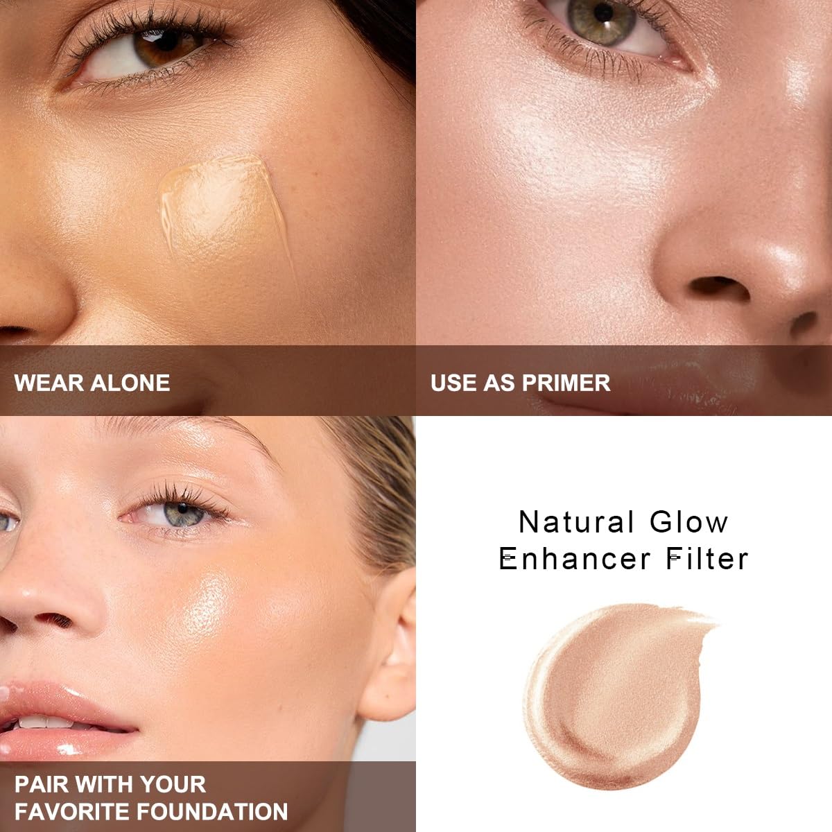PHOERA Skin Glow Tint Foundation,Natural Radiant Flawless Filter Effect Silk Perfect Illuminating Foundation. (03 Medium) - Maple Wellness Supplements