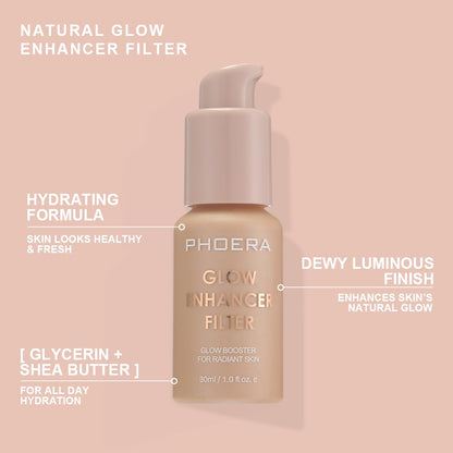 PHOERA Skin Glow Tint Foundation,Natural Radiant Flawless Filter Effect Silk Perfect Illuminating Foundation. (03 Medium) - Maple Wellness Supplements