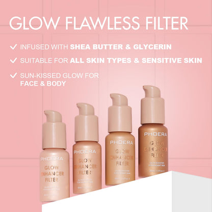 PHOERA Skin Glow Tint Foundation,Natural Radiant Flawless Filter Effect Silk Perfect Illuminating Foundation. (03 Medium) - Maple Wellness Supplements