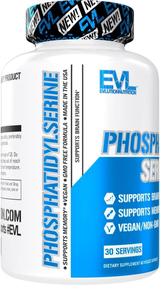 PhosphatidylSerine Nootropics Brain Support Supplement - Advanced Anti Aging Brain Health Supplement for Adults - Memory and Focus with Phosphatidylserine 300mg - EVL Vegan Non-GMO - Maple Wellness Supplements