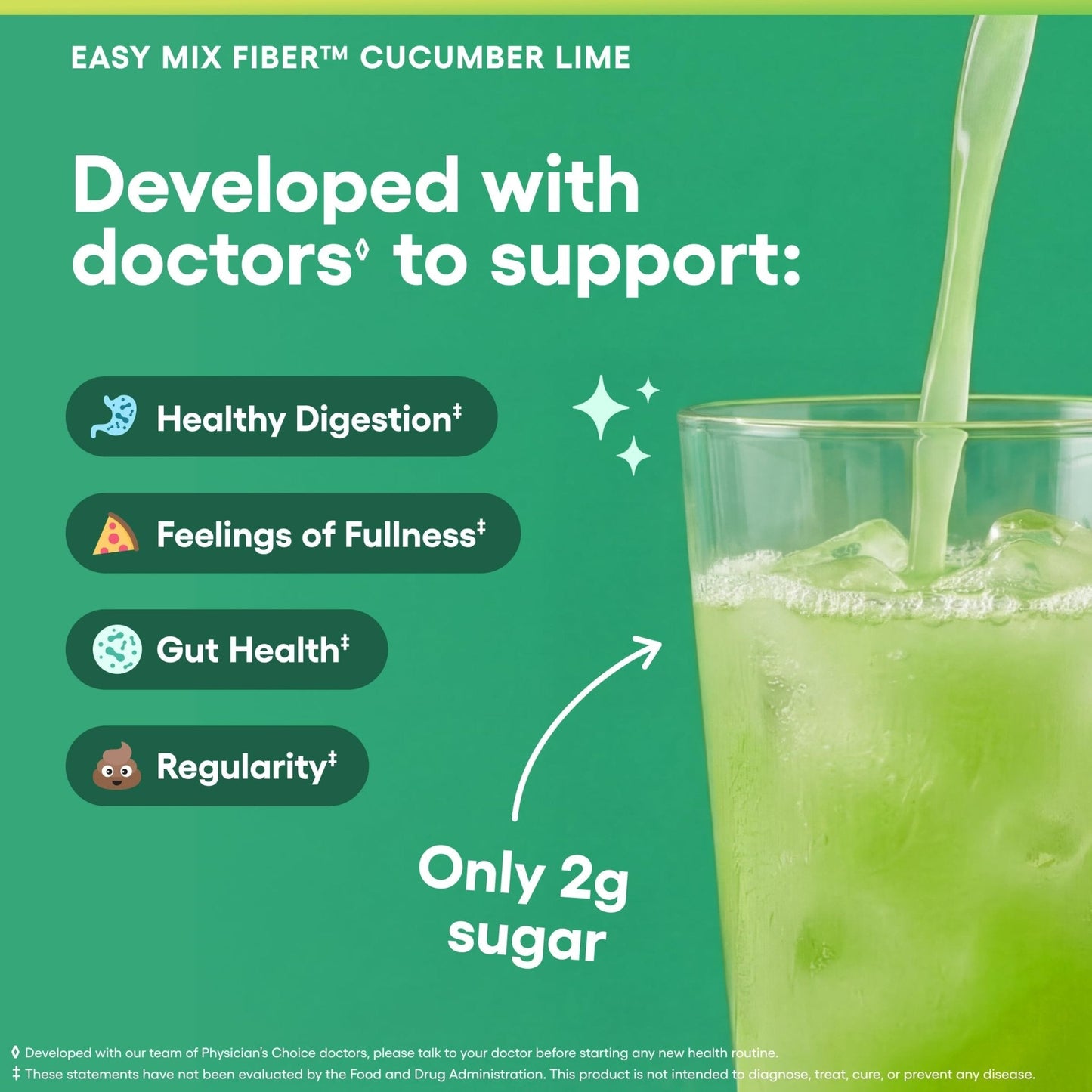 Physician's CHOICE Easy Mix Fiber for Digestive Health & Regularity - No Grit - Daily Prebiotic Soluble Fiber Powder Supplement - Maple Wellness Supplements