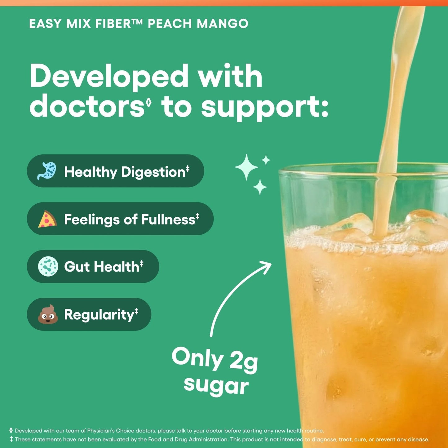 Physician's CHOICE Easy Mix Fiber for Digestive Health & Regularity - No Grit - Daily Prebiotic Soluble Fiber Powder Supplement - Maple Wellness Supplements
