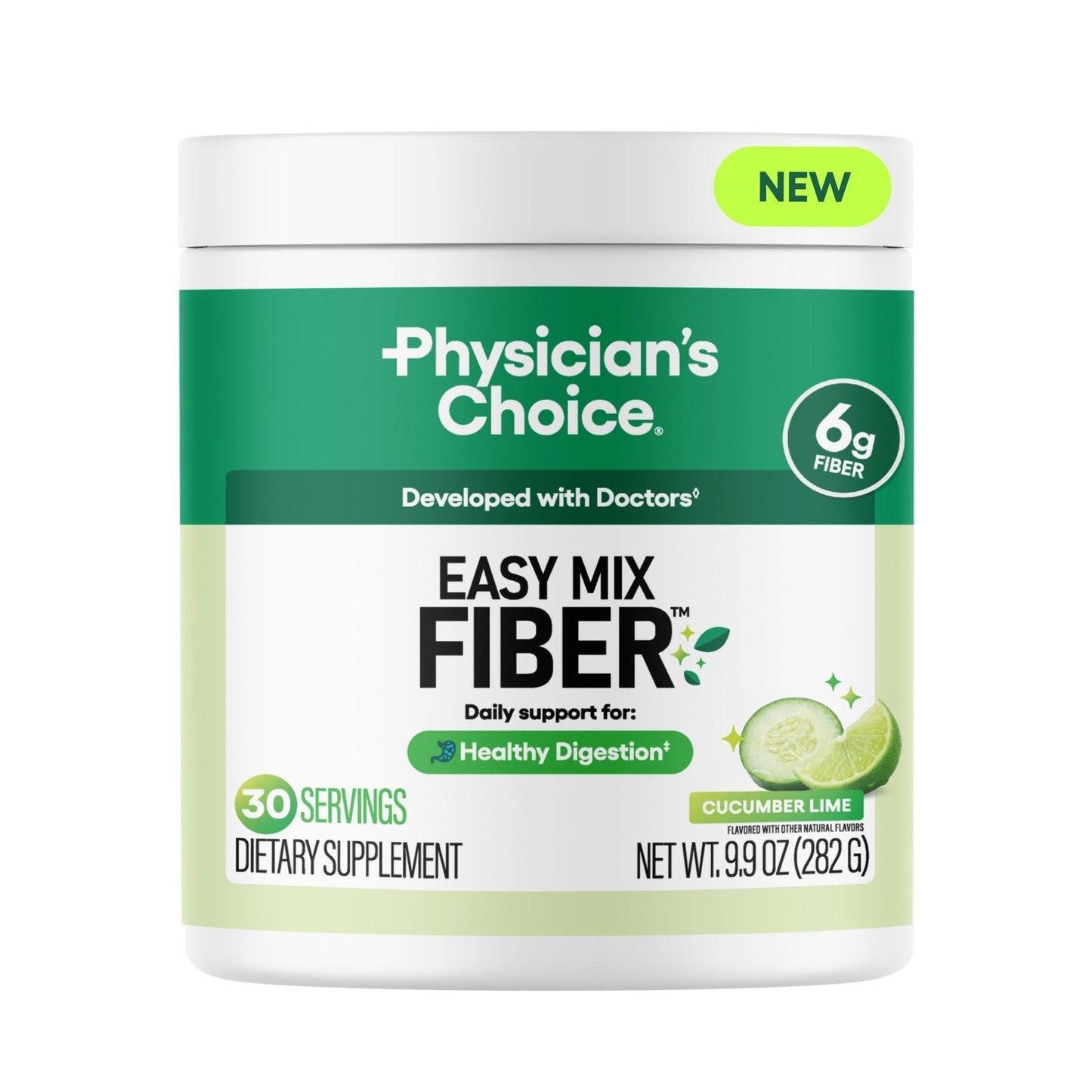 Physician's CHOICE Easy Mix Fiber for Digestive Health & Regularity - No Grit - Daily Prebiotic Soluble Fiber Powder Supplement - Maple Wellness Supplements