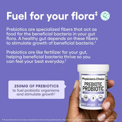 Physician's CHOICE Prebiotic-Probiotic - Multi-Strain Probiotics & Synergistic Prebiotics -Designed for Digestive Health, Supporting Gut Microbiome - Maple Wellness Supplements