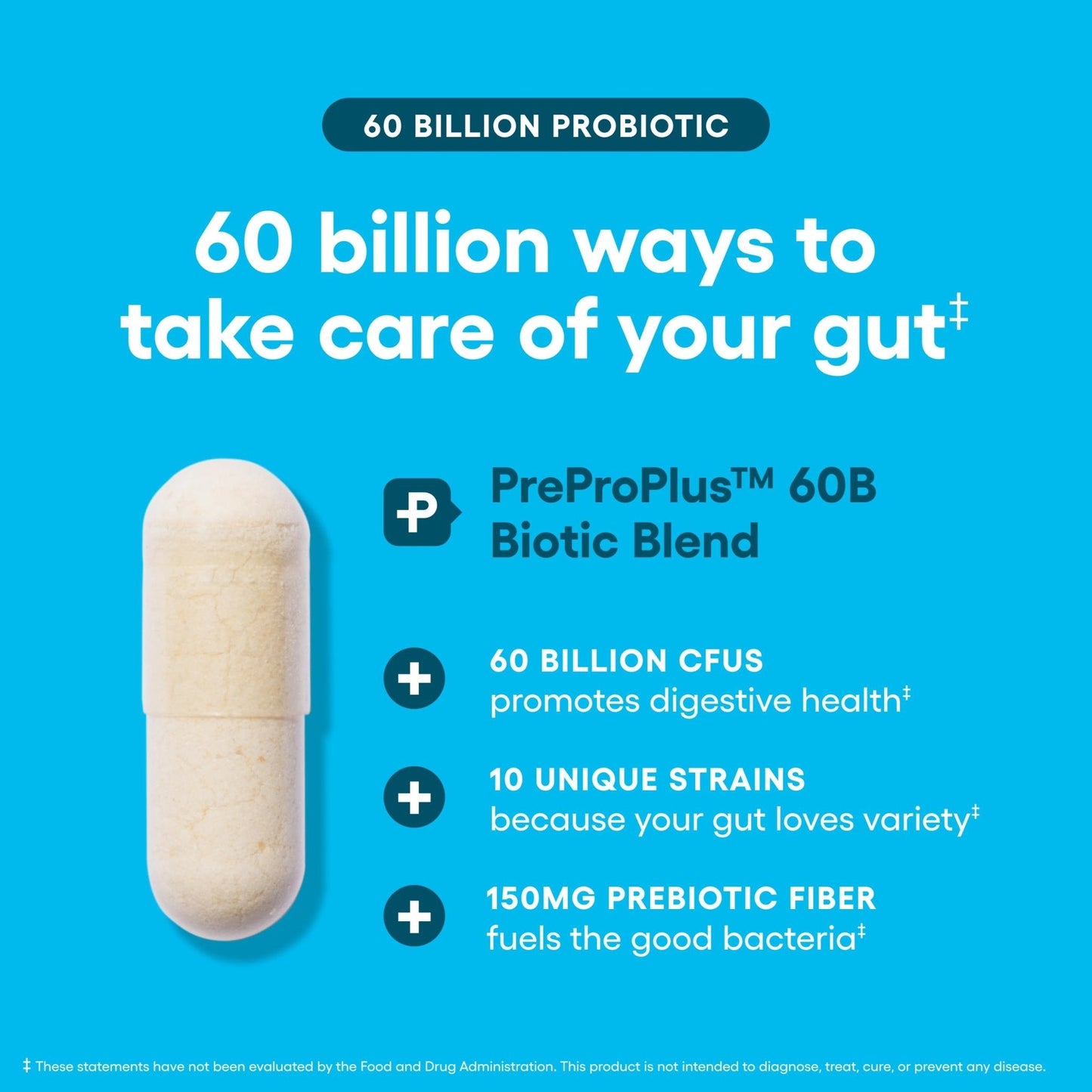 Physician's CHOICE Probiotics 60 Billion CFU - 10 Strains + Organic Prebiotics - Immune, Digestive & Gut Health - Supports Occasional Constipation, Diarrhea, Gas & Bloating - for Women & Men - 30ct - Maple Wellness Supplements