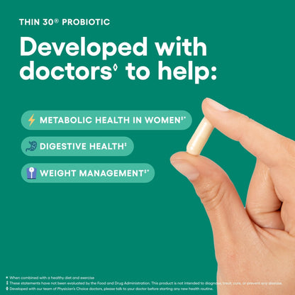 Physician's CHOICE Probiotics & Bloating - 6 Probiotic Strains - Prebiotics - Key ingredient Cayenne - Supports Gut Health - Maple Wellness Supplements