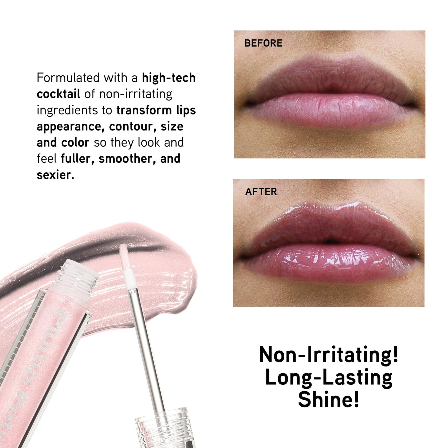 Physicians Formula Plump Potion™ Needle-Free Lip Plumping Cocktail Lip Gloss, Pink Crystal Potion, Hypoallergenic, Fragrance Free, Dermatologist Approved - Maple Wellness Supplements