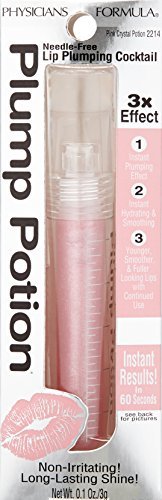 Physicians Formula Plump Potion™ Needle-Free Lip Plumping Cocktail Lip Gloss, Pink Crystal Potion, Hypoallergenic, Fragrance Free, Dermatologist Approved - Maple Wellness Supplements