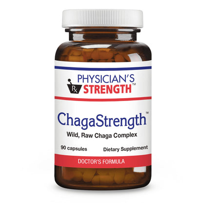Physician's Strength ChagaStrength - 90 Capsules - Wild, Raw Chaga Complex - Immune & Physical Support - Non-GMO - 90 Servings - Maple Wellness Supplements