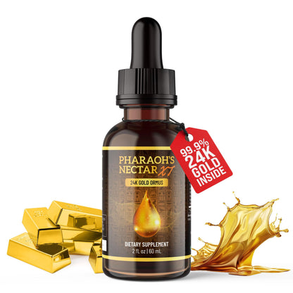 Pineal XT Gold + Pharaoh's Nectar - Pineal Gland Supplement Bundle – 24K Monoatomic Gold Ormus Drops, Pineal Gland Decalcification, Third Eye Awakening, Focus, Energy & Manifestation - Maple Wellness Supplements