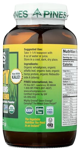 Pines Organic Mighty Greens Superfood Blend, 8 Ounce - Maple Wellness Supplements