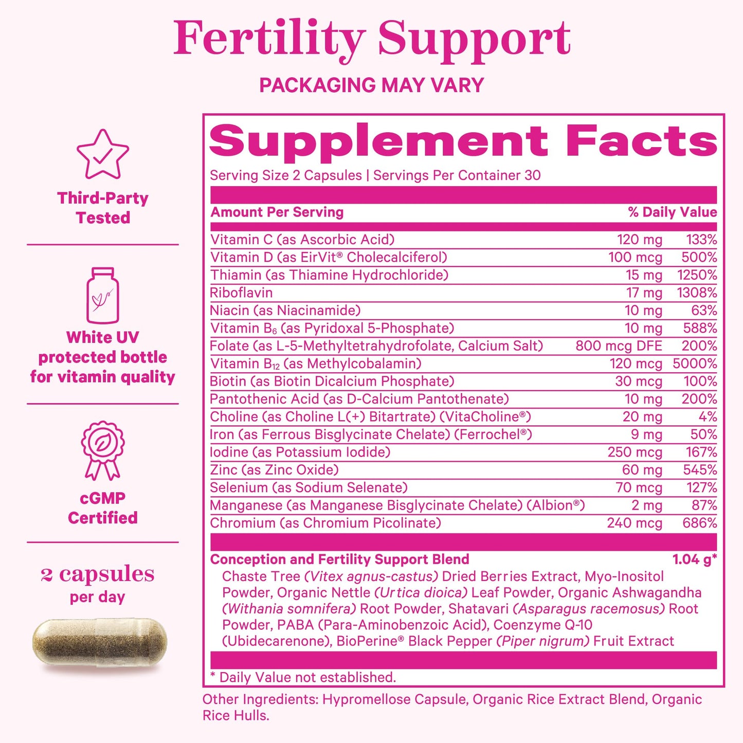 Pink Stork Fertility Bundle for Women – Conception Tea + Prenatal Vitamin Support with Inositol, Vitex, Folate & Ashwagandha – Supports Hormone Balance, Cycle Health & Preconception Wellness - Maple Wellness Supplements