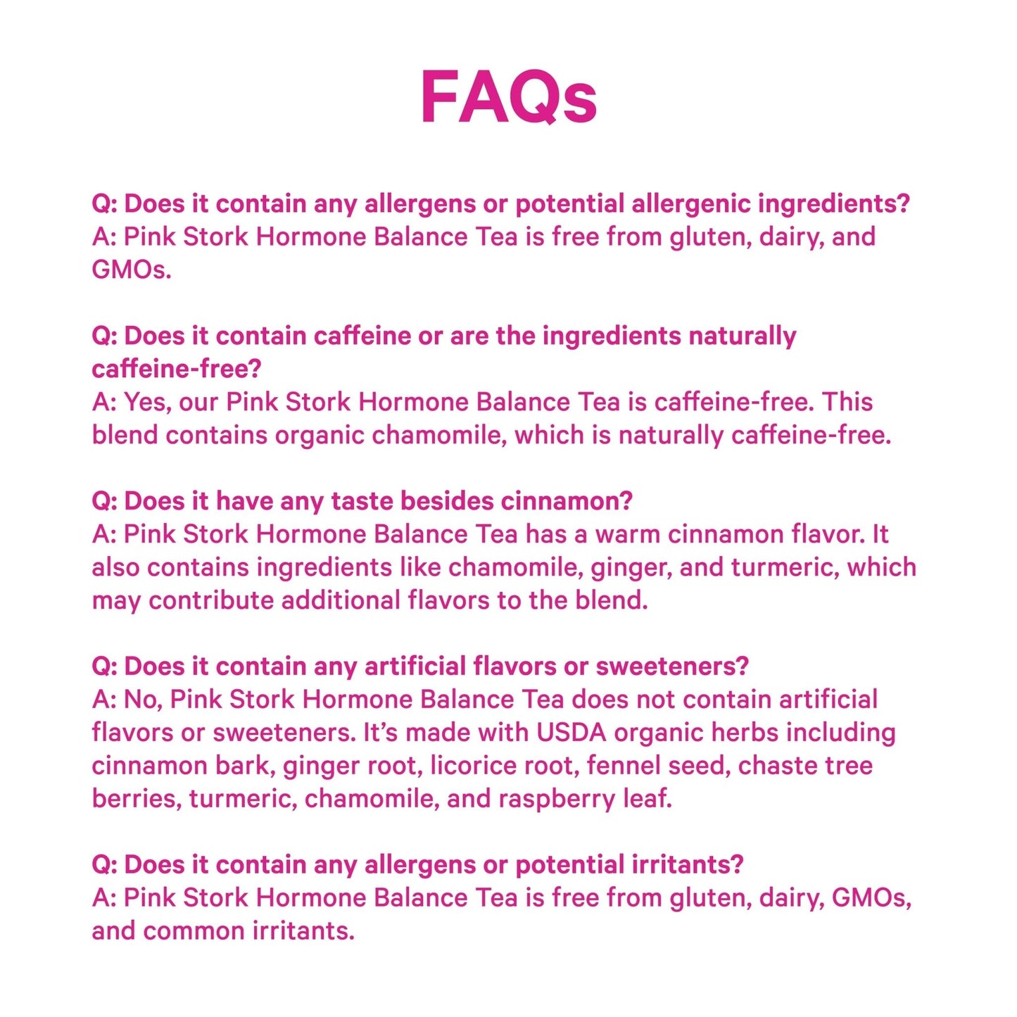 Pink Stork Hormone Balance Tea for Women – Red Raspberry Leaf & Chasteberry (Vitex) – Organic Herbal Tea for PMS, Menstrual Cycle & Perimenopause Support – Caffeine-Free Cinnamon Blend – 30 Cups - Maple Wellness Supplements