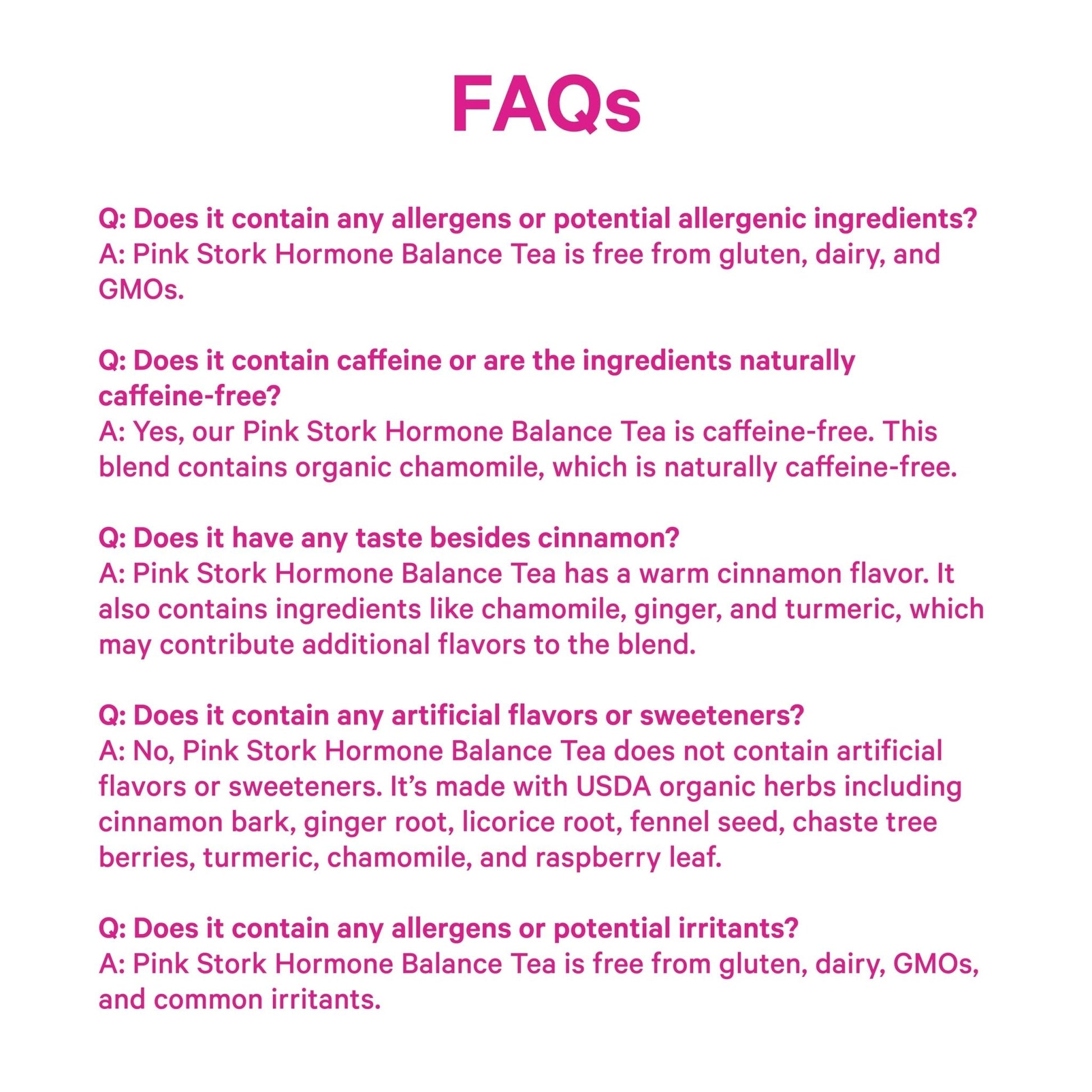 Pink Stork Hormone Balance Tea for Women – Red Raspberry Leaf & Chasteberry (Vitex) – Organic Herbal Tea for PMS, Menstrual Cycle & Perimenopause Support – Caffeine-Free Cinnamon Blend – 30 Cups - Maple Wellness Supplements