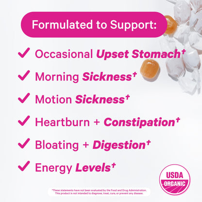 Pink Stork Mood and Stomach Relief Bundle - Magnesium Glycinate and Organic Peppermint Sweets for Morning Sickness and Motion Sickness, Mood Support - Maple Wellness Supplements