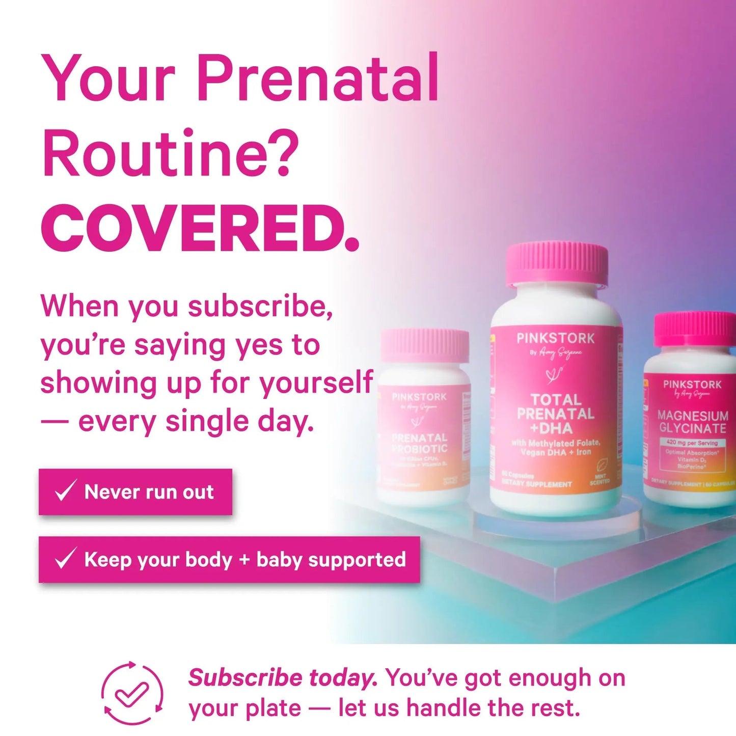 Pink Stork Prenatal Probiotic for Women with 50 Billion CFU | Vitamin B6 & Prebiotics | Pregnancy Probiotics for Morning Sickness | Digestive, Immune, & Gut Health | Vegan & Gluten-Free | 30 Capsules - Maple Wellness Supplements