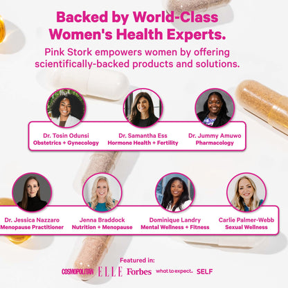 Pink Stork Total Women's Multivitamin - 19 Essential Vitamins for Women & Nutrients – Energy, Metabolism, Hormone, Immune & Mood Support – B6, B12, Biotin, Iron & Zinc – 30 Capsules - Maple Wellness Supplements