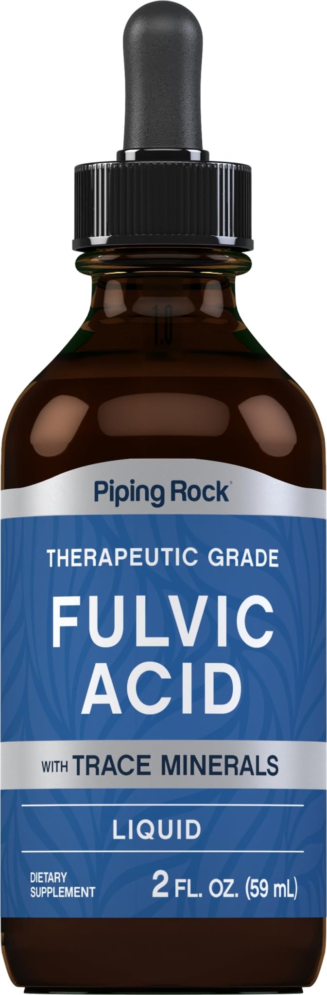 Piping Rock Liquid Fulvic Acid Drops | 2 fl oz | with Trace Minerals | Ionic Supplement | Vegetarian, Non-GMO & Gluten Free - Maple Wellness Supplements