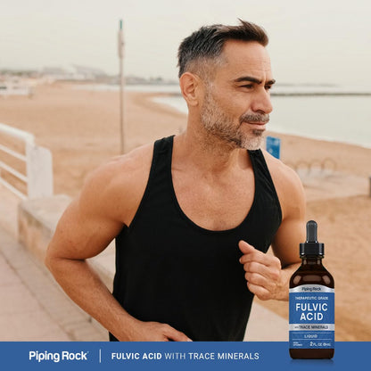 Piping Rock Liquid Fulvic Acid Drops | 2 fl oz | with Trace Minerals | Ionic Supplement | Vegetarian, Non-GMO & Gluten Free - Maple Wellness Supplements