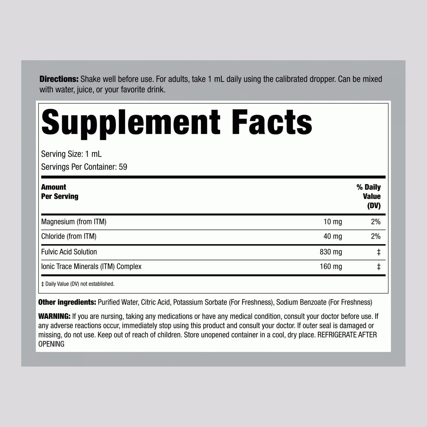 Piping Rock Liquid Fulvic Acid Drops | 2 fl oz | with Trace Minerals | Ionic Supplement | Vegetarian, Non-GMO & Gluten Free - Maple Wellness Supplements