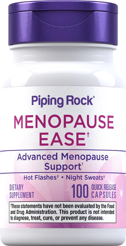 Piping Rock Menopause Ease Supplement | 100 Capsules | Advanced Support for Women | with Black Cohosh and Wild Yam | Non-GMO, Gluten Free - Maple Wellness Supplements