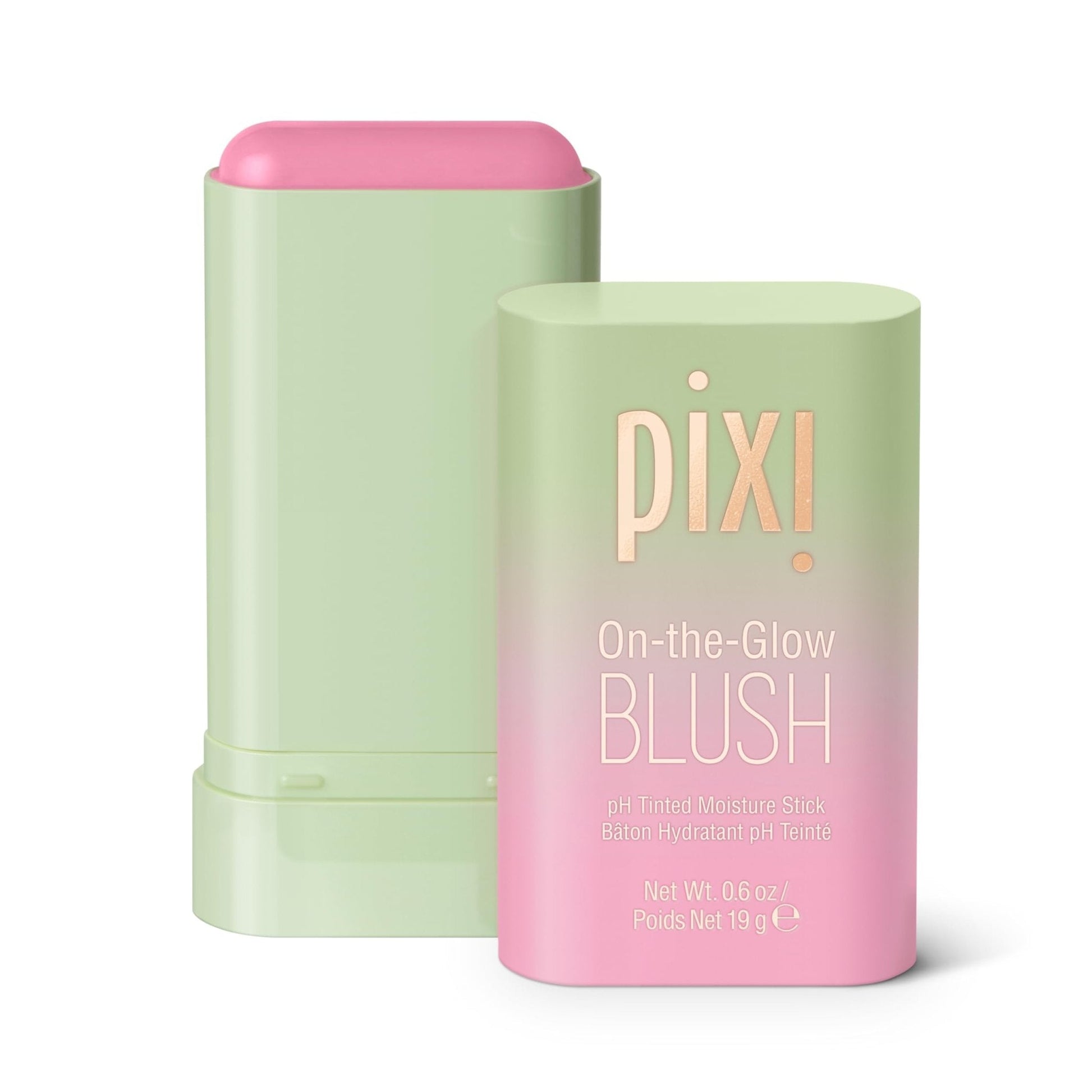 Pixi On-the-Glow Blush Stick in CheekTone, pH Reactive Hydrating Tinted Moisture Stick for Cheeks and Lips with Ginseng, Aloe Vera and Fruit Extracts, Twist-Up Design, Paraben-Free, 19g / 0.6 oz - Maple Wellness Supplements